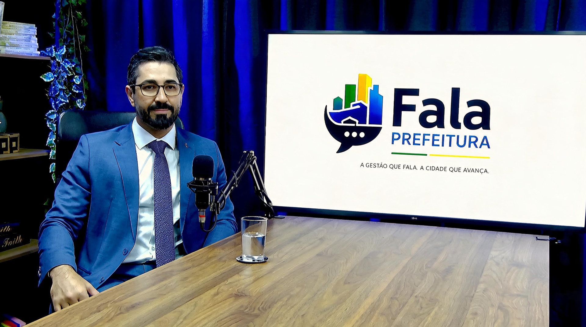 Estúdio profissional de gravação do Fala Prefeitura